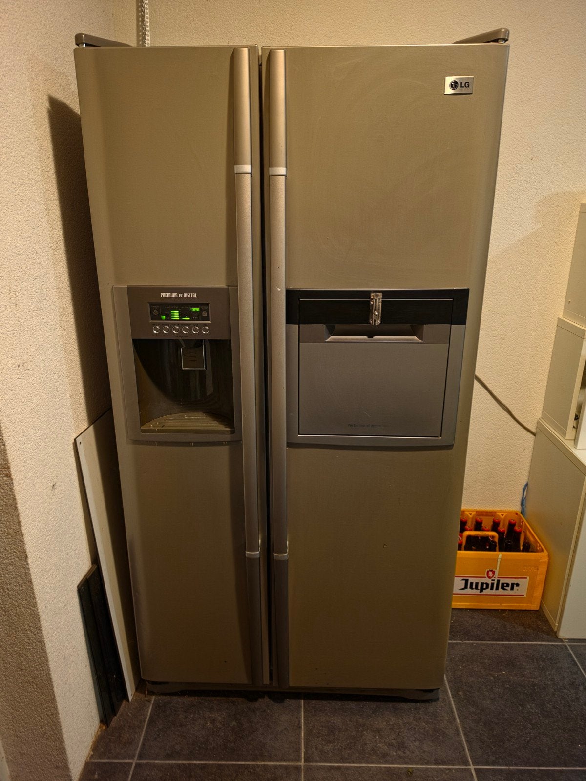 LG Side-by-Side Koelkast met Water- en IJsdispenser, Witgoed en Apparatuur, Gebruikt, 200 liter of meer, 60 cm of meer, Met aparte vriezer