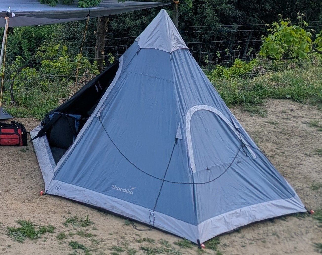 Tipi tent - Skandika Tipi Hetta 335 Protect, 4 Pers. 335x290, Caravans en Kamperen, Ophalen, Gebruikt, Tot en met 4