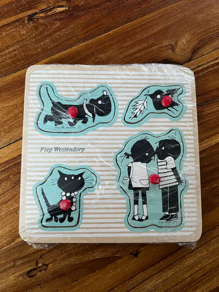 Hema Fiep Westendorp Jip en Janneke houten puzzel, 2 tot 4 jaar, Gebruikt, Ophalen of Verzenden, Van hout