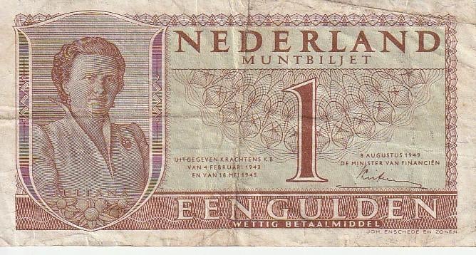 1 gulden 1949  Nederland., Postzegels en Munten, Bankbiljetten | Nederland, Ophalen of Verzenden, 1 gulden, Los biljet