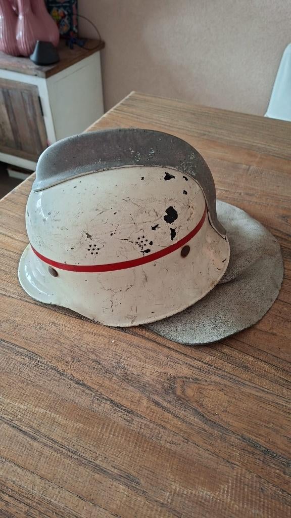 Vintage brandweerhelm, Ophalen of Verzenden, Gebruikt