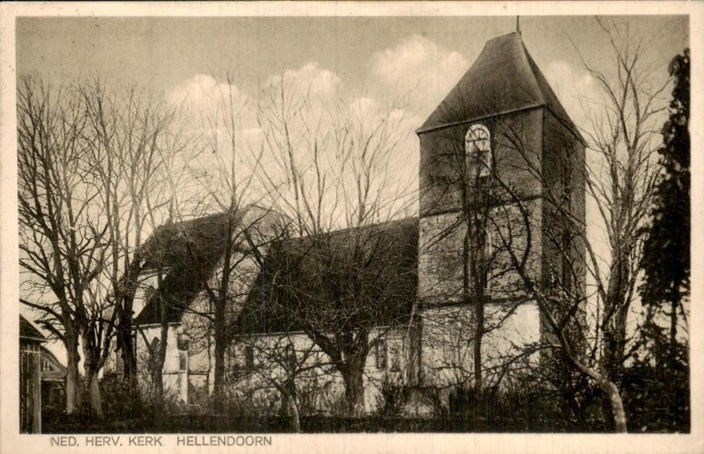 Hellendoorn - Ned. Herv. Kerk - Zijaanzicht, Ophalen of Verzenden, Voor 1920, Gelopen, Overijssel