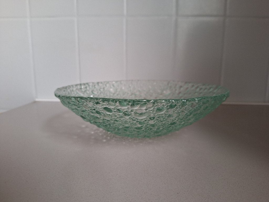 Pavel Panek bubbelglas schaal, Schaal, Rond, Ophalen of Verzenden, Glas