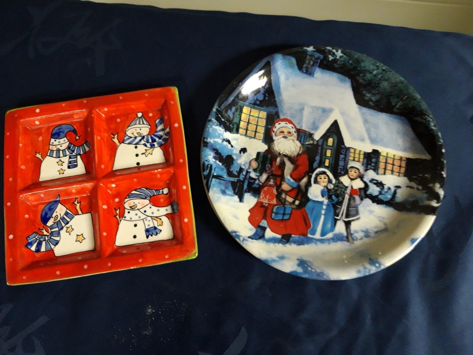 2 leuke metalen kerst borden, Diversen, Ophalen of Verzenden, Zo goed als nieuw
