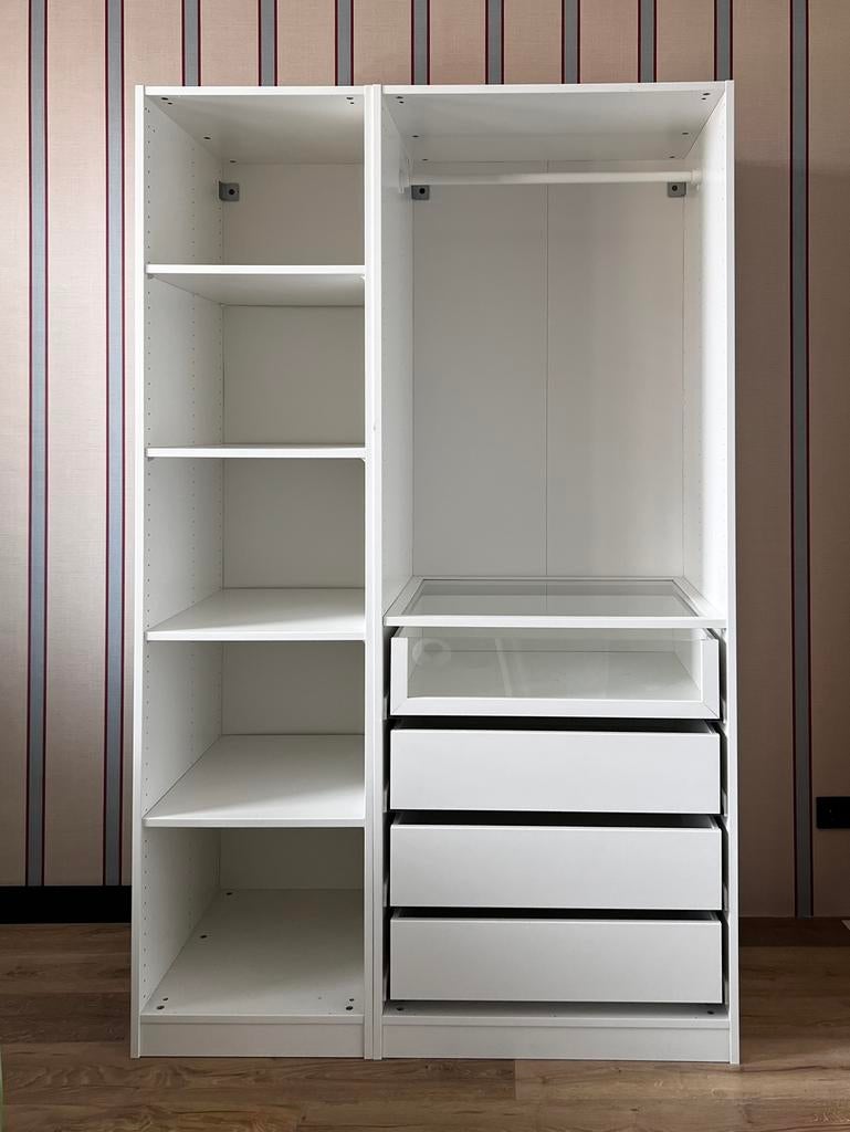 Complete IKEA PAX kast (4 delen), Ophalen, 50 tot 100 cm, Zo goed als nieuw, 50 tot 75 cm
