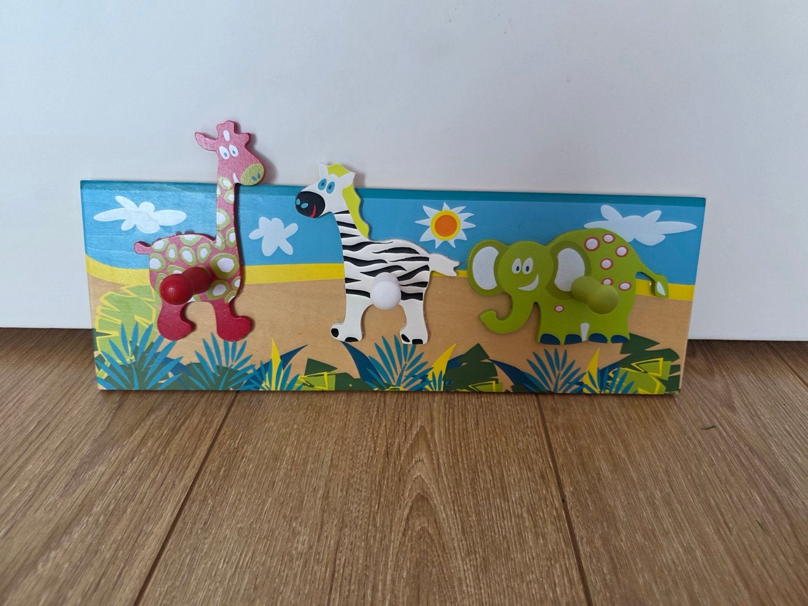 Leuke Kinderkapstok met Dieren - Giraffe, Zebra, Olifant, Ophalen, Gebruikt, Minder dan 100 cm, Kinderkapstok