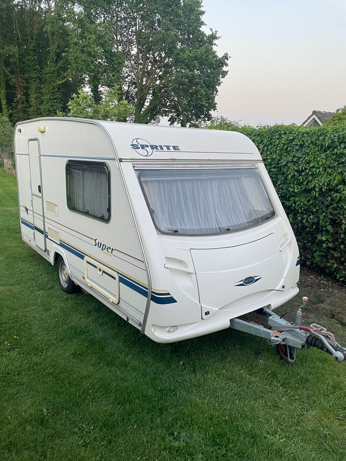 Te koop Sprite 390 Super, Caravans en Kamperen, Caravans, Tot en met 2, Particulier, Sprite, Luifel