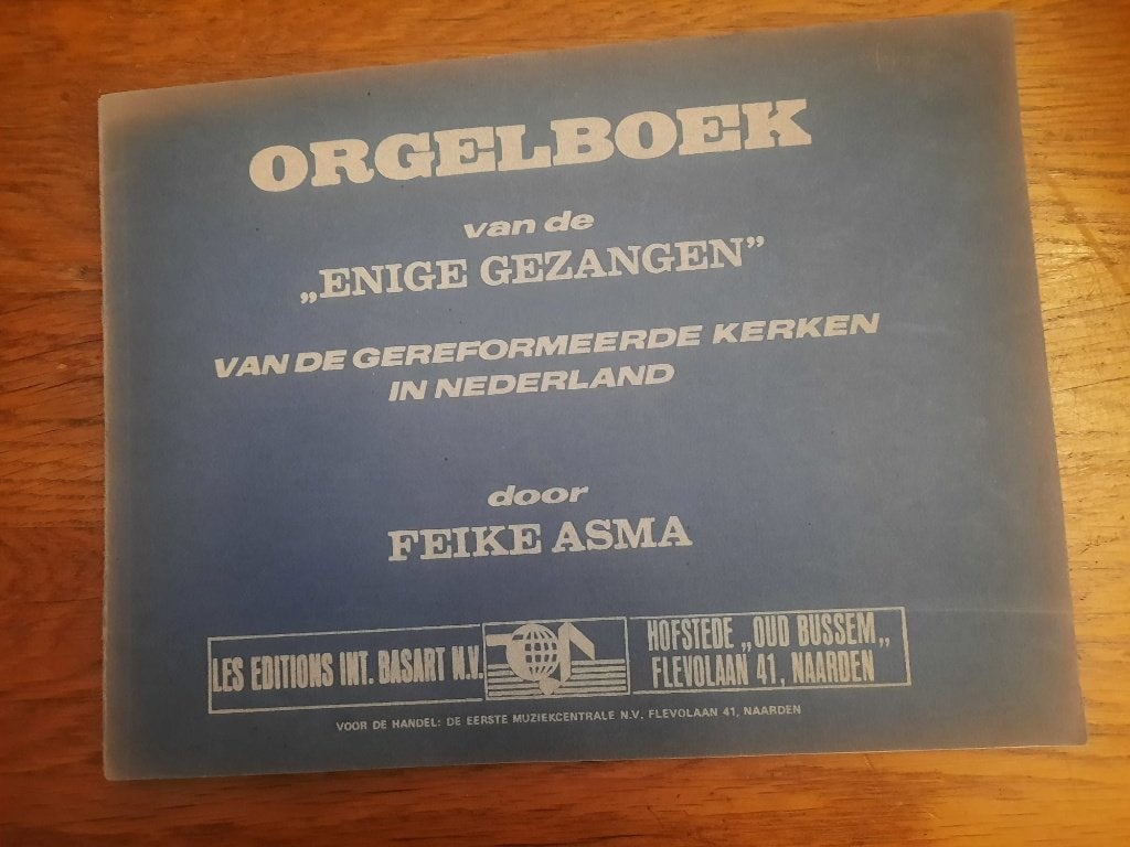Orgelboek "Enige Gezangen" door Feike Asma, Orgel, Gebruikt, Verzenden, Klassiek