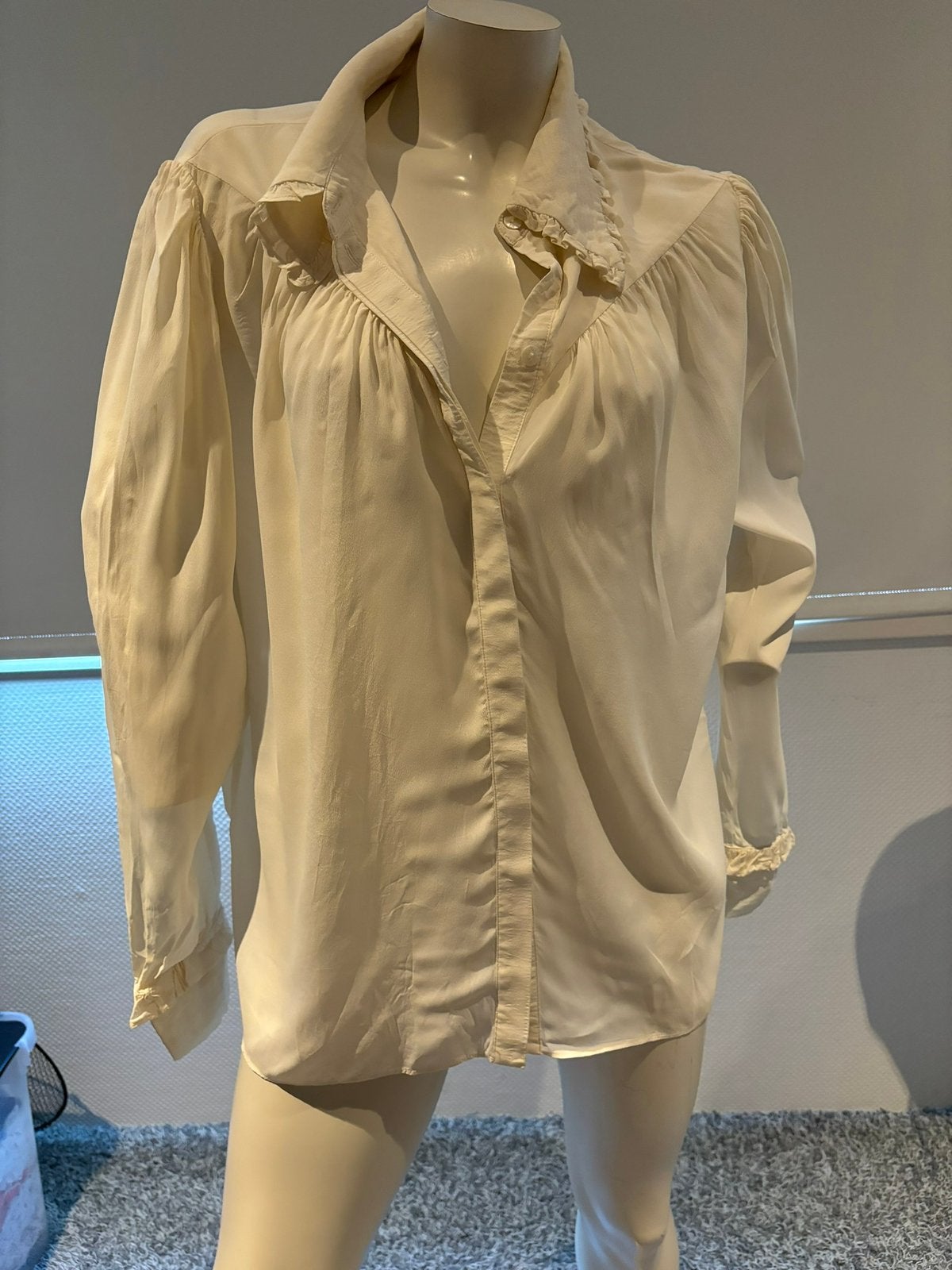 Twinset tule blouse crème kleurig maat it 46 nl 42, ., Beige, Maat 42/44 (L), Ophalen of Verzenden