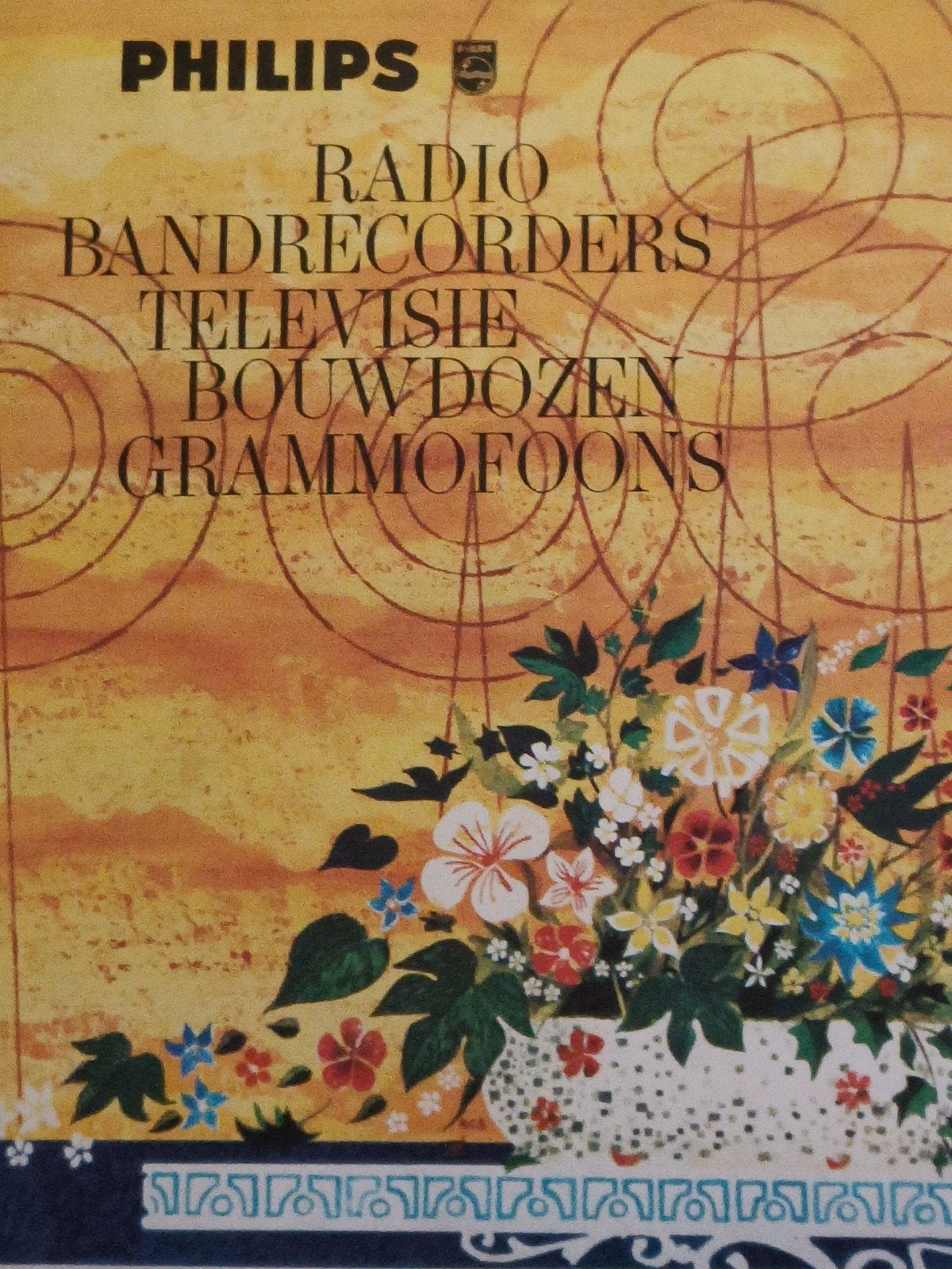 PHILIPS BROCHURE, RADIO, TELEVISIE, GRAMMOFOON, JAREN '50, Ophalen of Verzenden, Gelezen