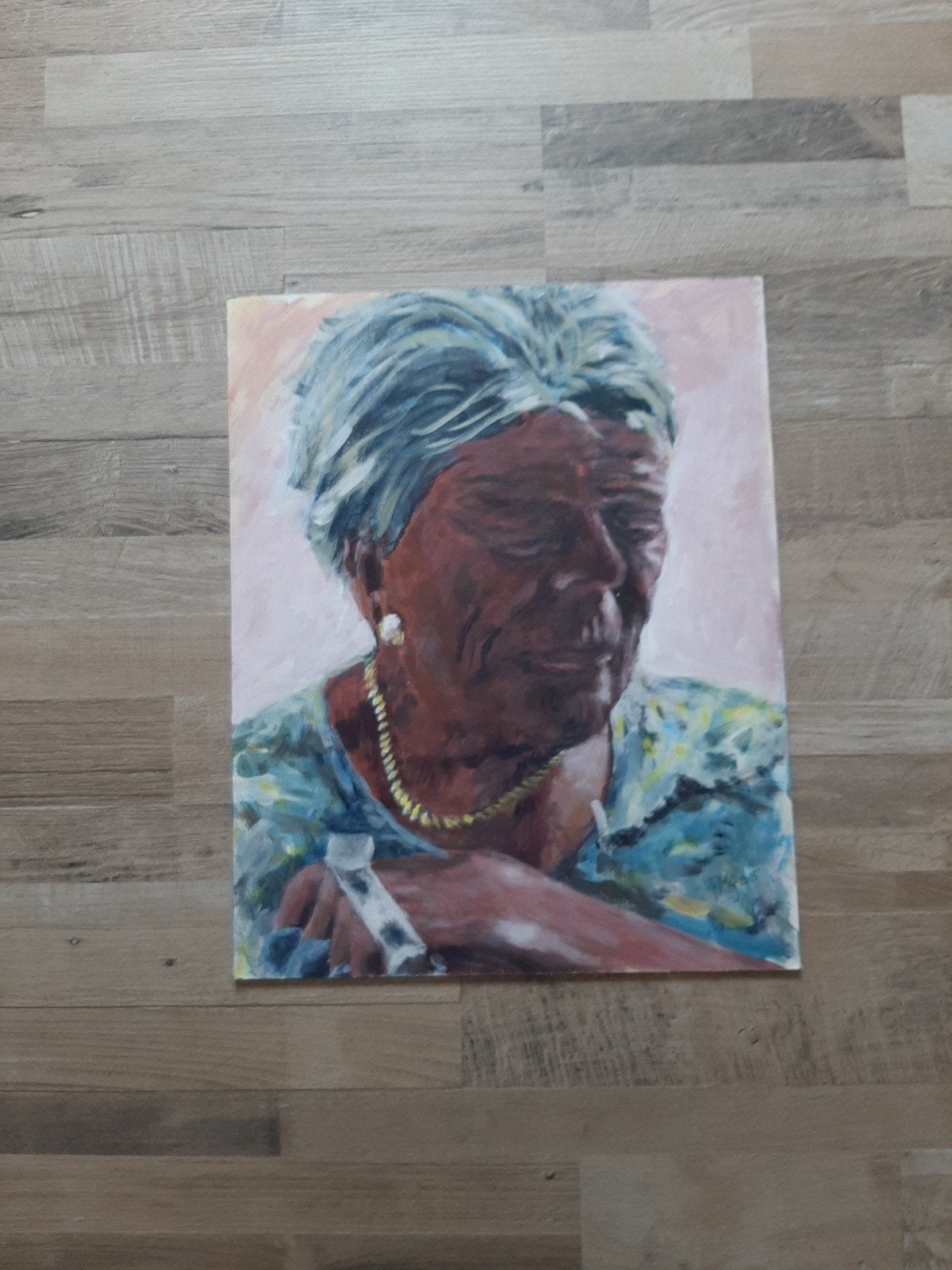 Schilderij portret vrouw, Ophalen of Verzenden