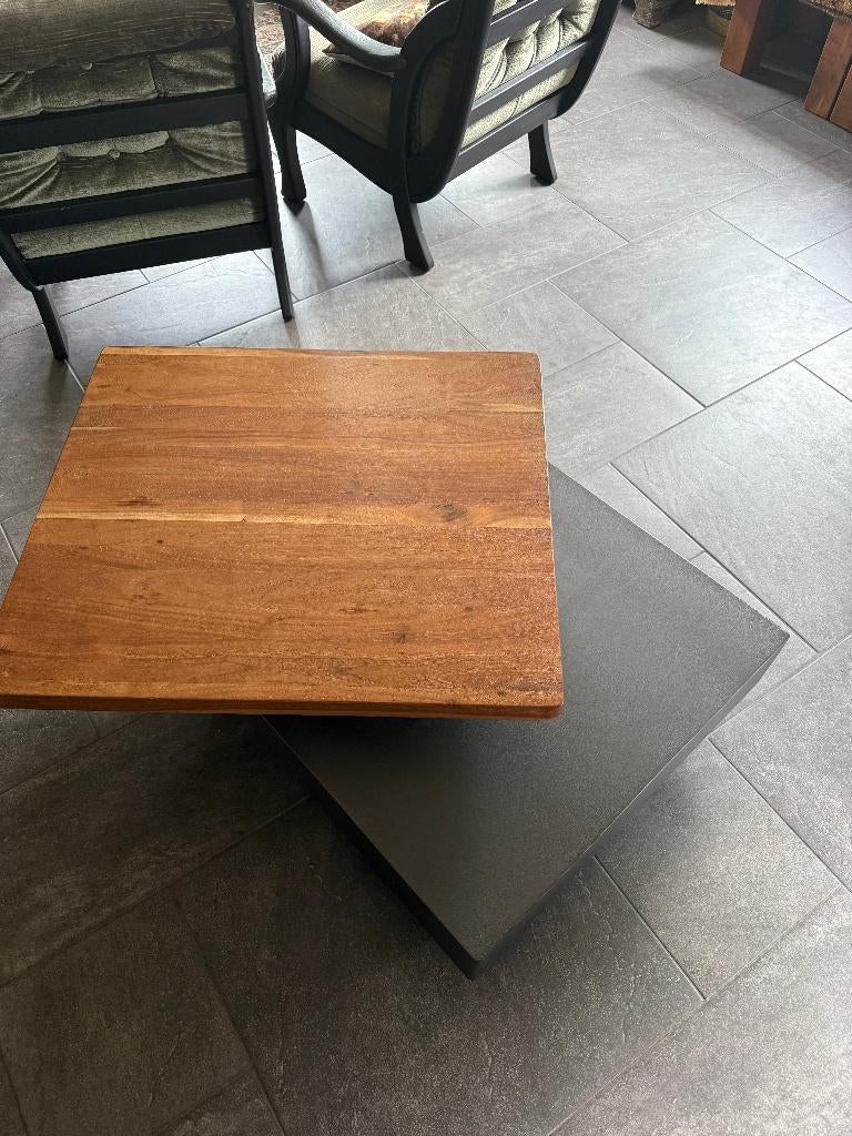 salontafel 70x80 izgst h&h henders en hazel, Ophalen, 50 tot 100 cm, 50 tot 100 cm, Zo goed als nieuw