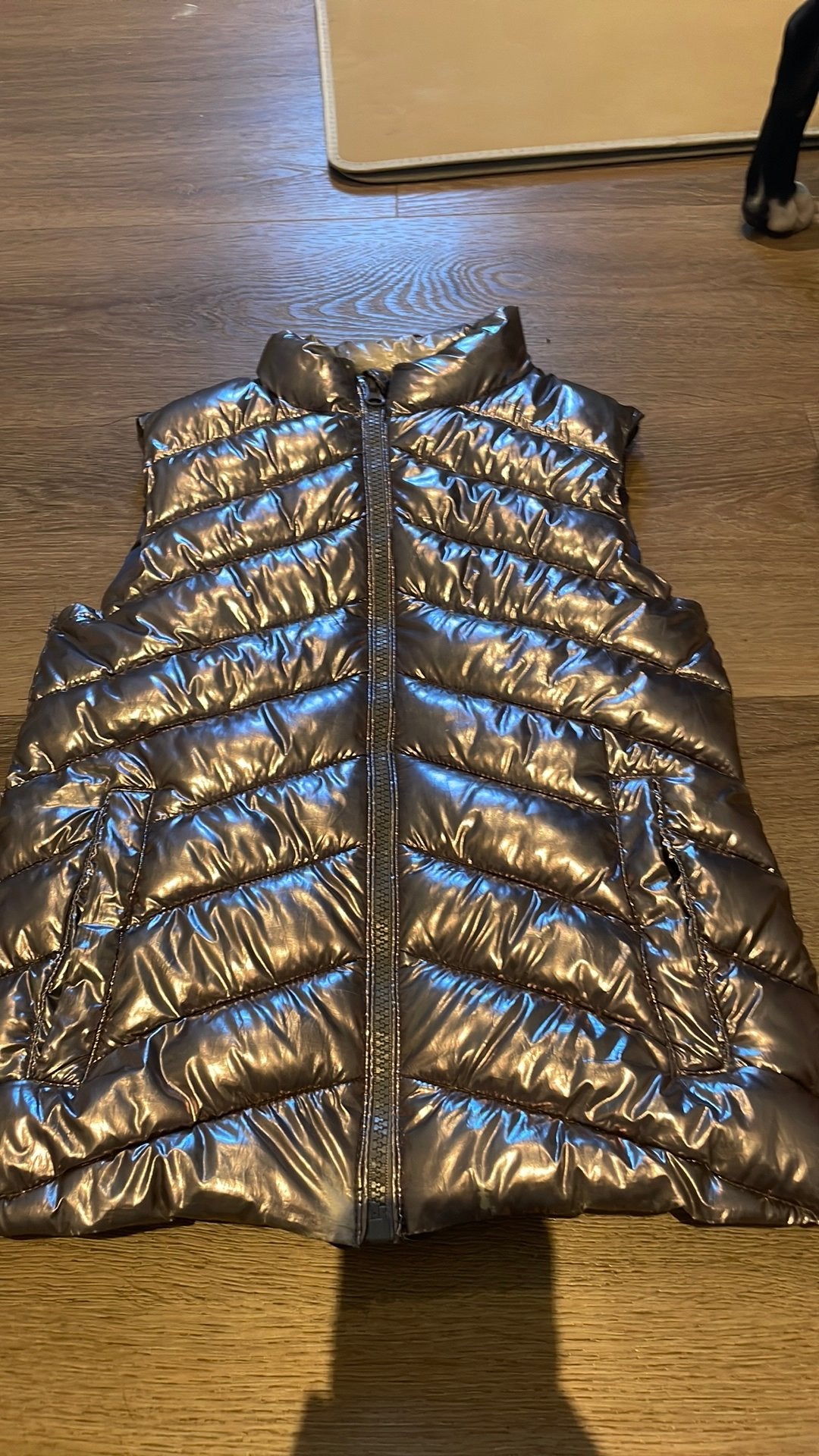Zilver/gouden bodywarmer, Ophalen of Verzenden, Gebruikt, Meisje, Jas