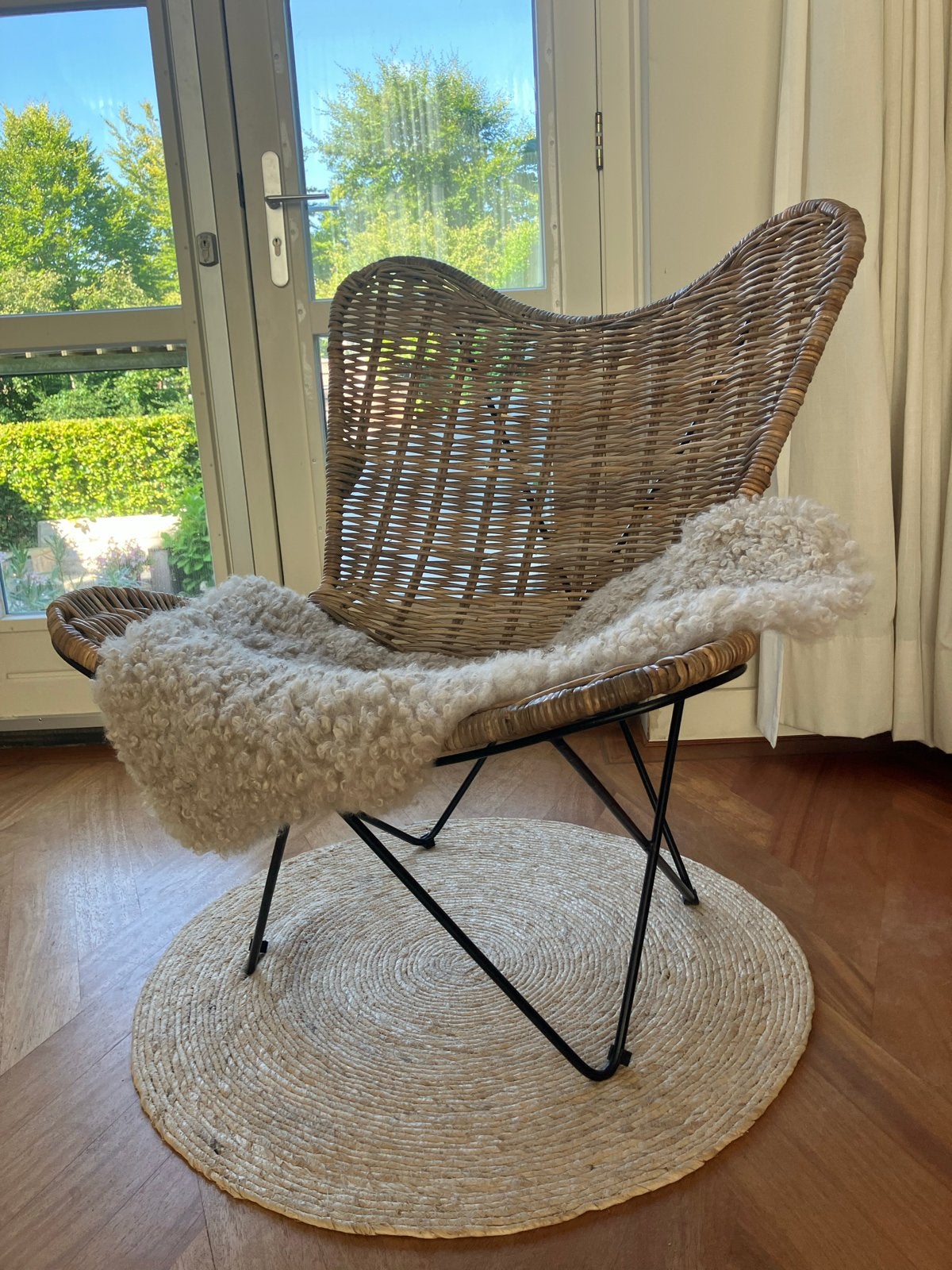 Rotan lounge vlinderstoel | butterfly, Ophalen, Riet of Rotan, Zo goed als nieuw, Bohemian, Landelijk, Romantisch