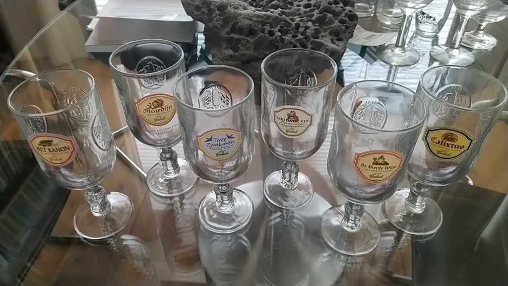 Grolsch glazen, uit de serie Kanon, Verzamelen, Ophalen of Verzenden, Zo goed als nieuw, Glas of Glazen, Grolsch