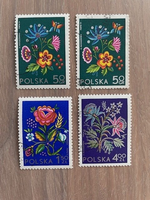 4x Postzegeltentoostelling Socphilex 1974 - Gestempeld, Ophalen of Verzenden, Polen, Gestempeld