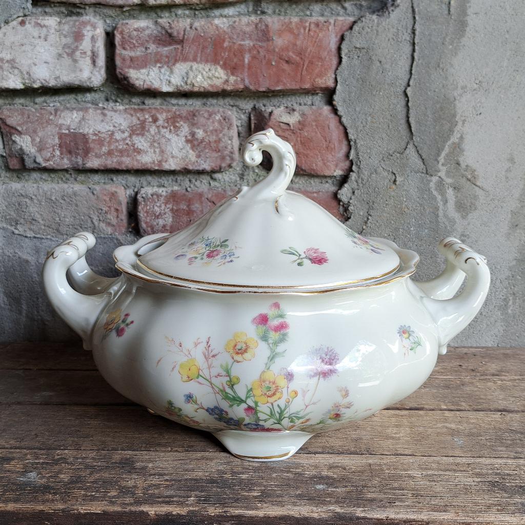 Brocante oud terrine soepterrine Pirkenhammer Avignon Etage3, Gebruikt, ., Ophalen of Verzenden, .