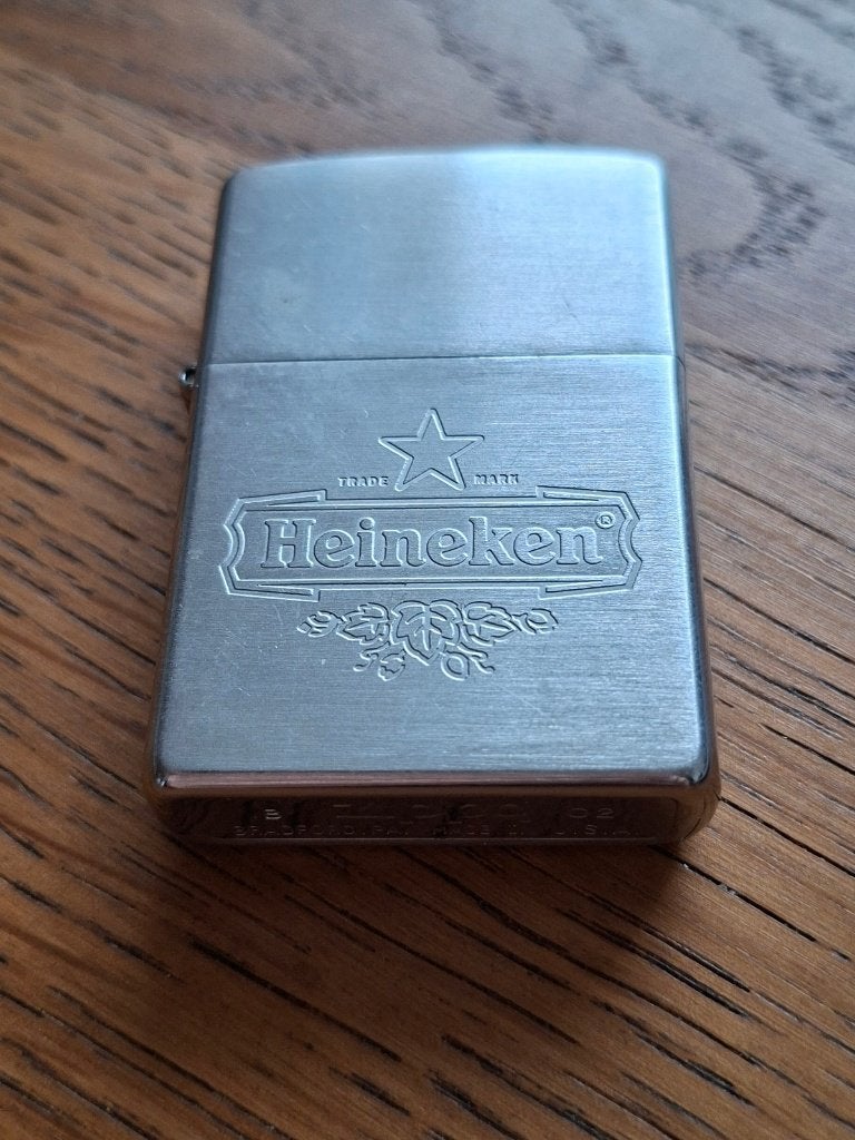Heineken bier zippo logo 1, Ophalen of Verzenden, Zo goed als nieuw, Overige typen, Heineken