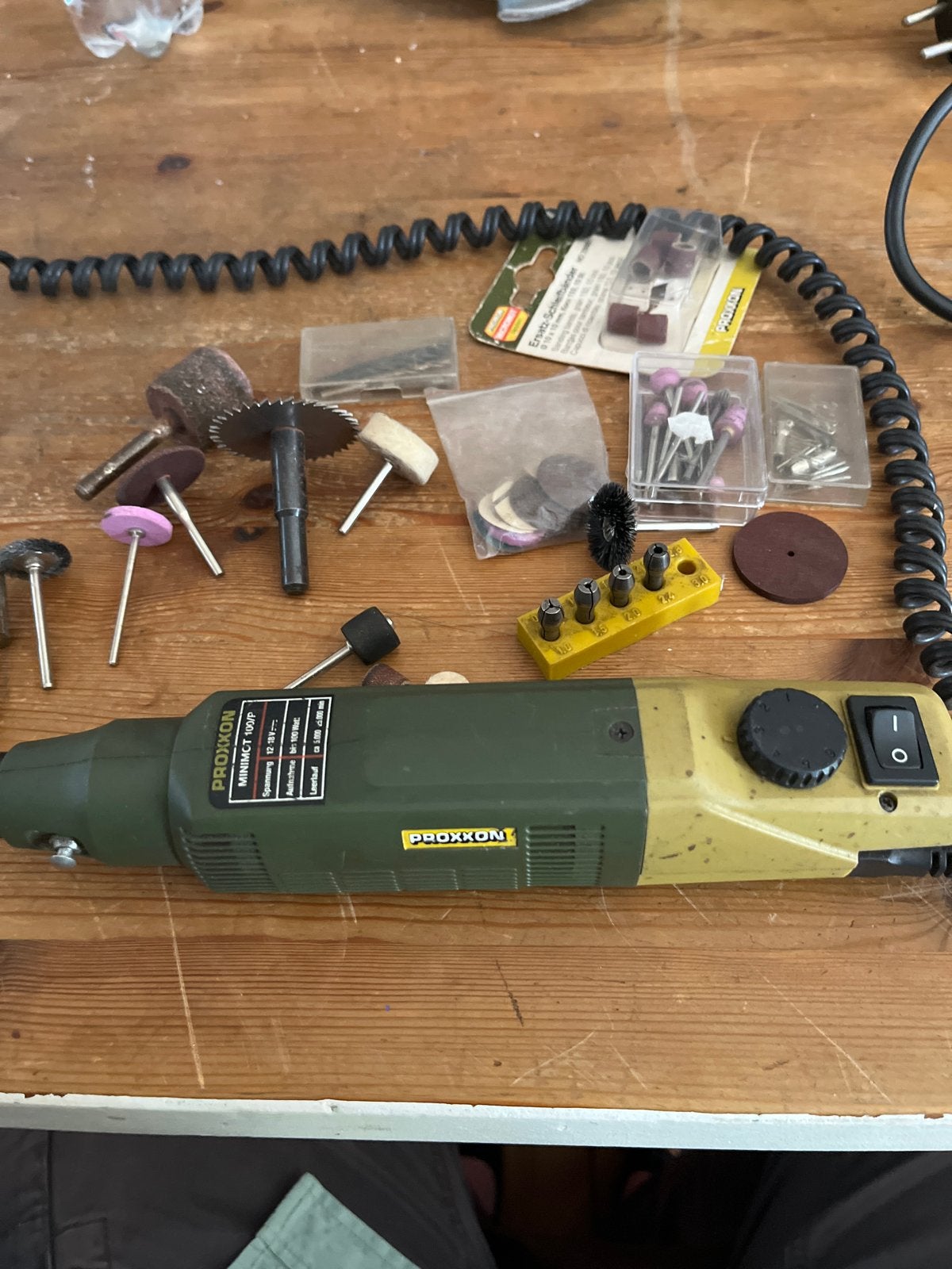 Proxxon Micromot 50/E met accessoires, Ophalen, Gebruikt