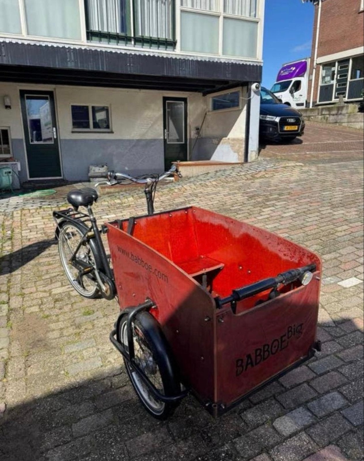 Babboe Big Bakfiets - Ideaal voor Kinderen of Goederen, Gebruikt, 3 kinderen, Trommelrem, Ophalen