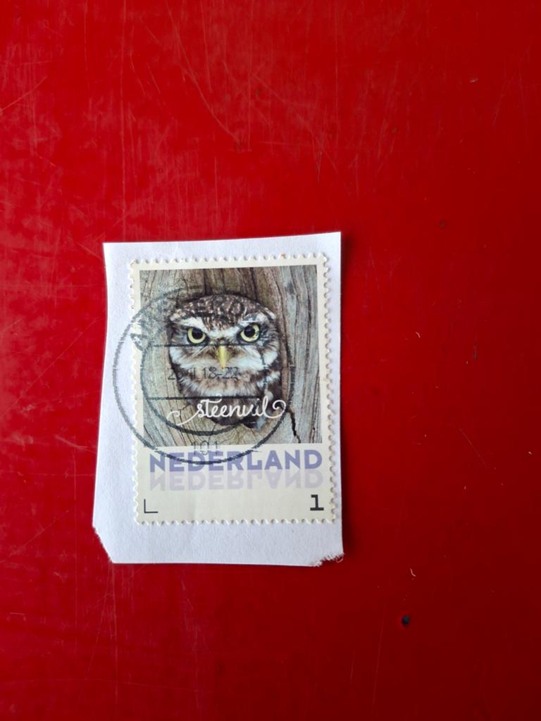 Nederlandse postzegel steenuil - Gestempeld, Ophalen of Verzenden, Na 1940, Gestempeld