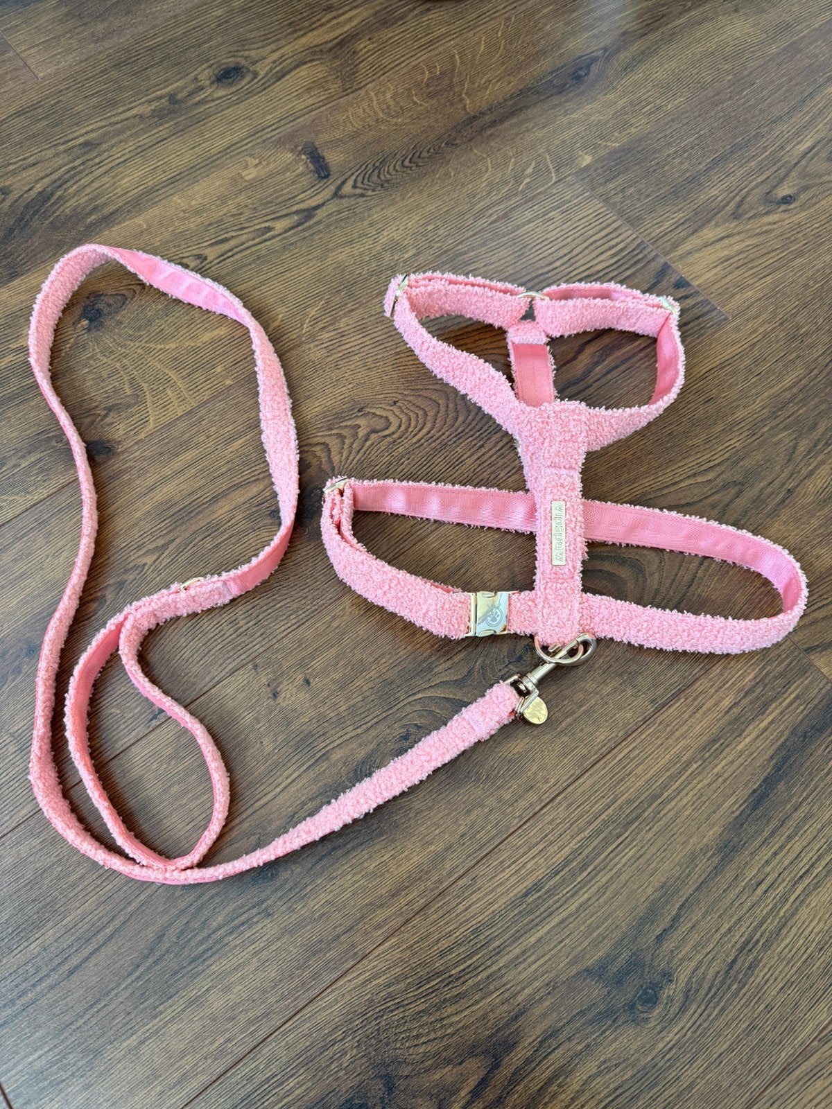 Vipspaw koraal peach zalm teddy tuig maat L & riem •zgan•, Dieren en Toebehoren, Ophalen of Verzenden, Zo goed als nieuw