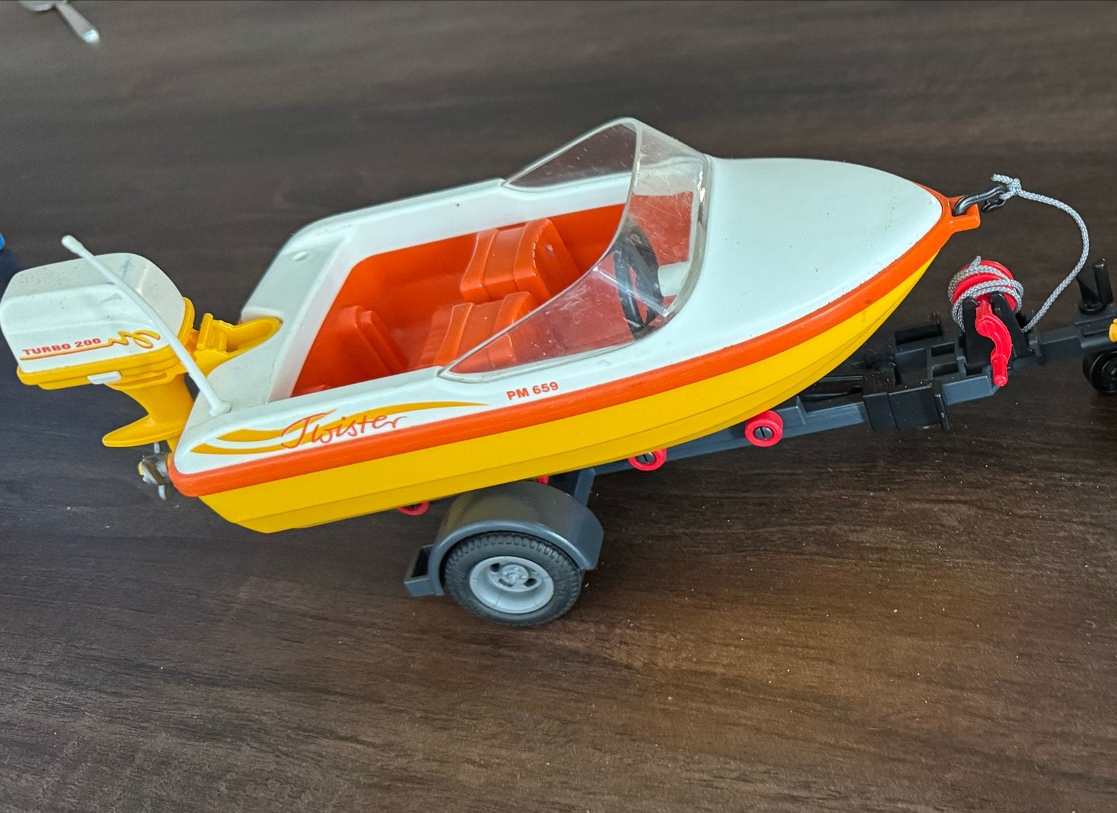 Playmobil Speedboot met Trailer - Twister Turbo 200, Ophalen of Verzenden, Gebruikt