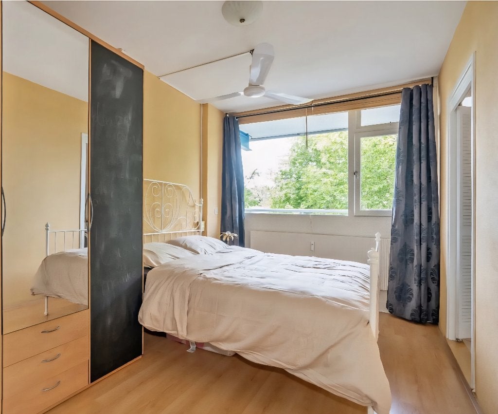 IKEA Leirvik Tweepersoonsbed Wit Metaal 160x200 cm, Huis en Inrichting, Slaapkamer | Bedden, Ophalen, Gebruikt, Wit, Tweepersoons