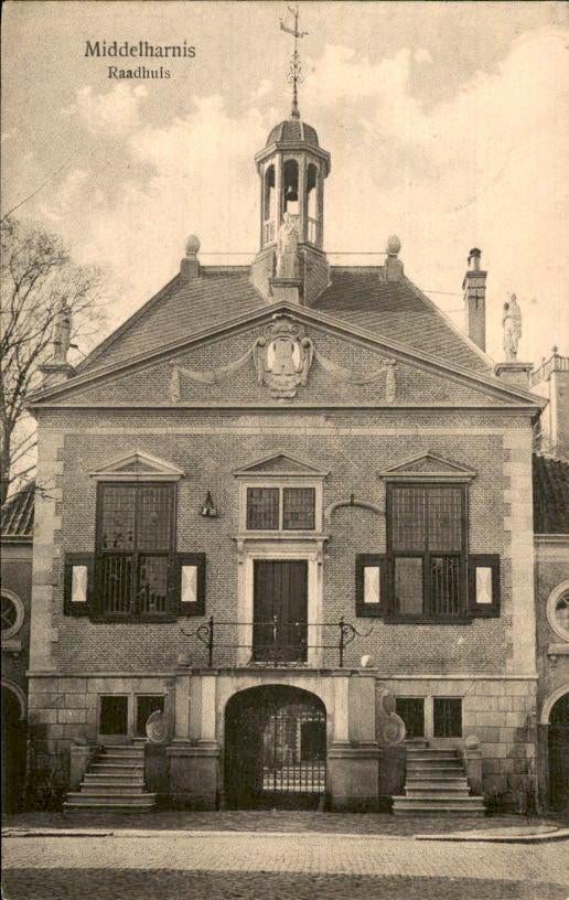 Middelharnis - Raadhuis, Ophalen of Verzenden, 1920 tot 1940, Gelopen, Zuid-Holland