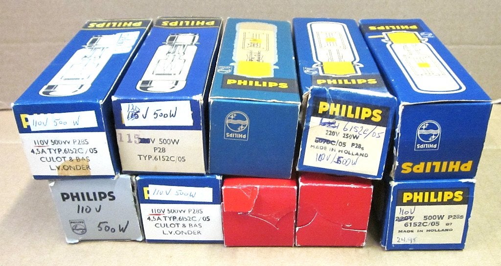 10 Projectielampen 100V-130V 500W P28S, zie beschrijving, Ophalen of Verzenden, 16mm film