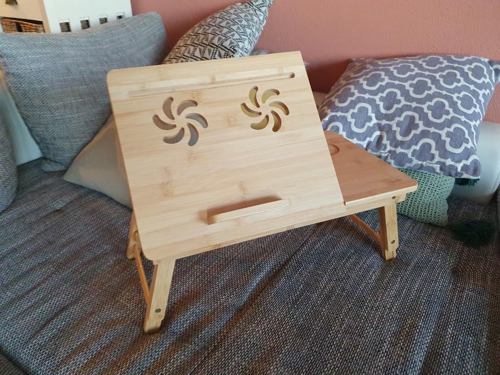 Budu Laptoptafel - Verstelbaar en Draagbaar, Computers en Software, Laptoptafels, Ophalen of Verzenden, Zo goed als nieuw, In hoogte verstelbaar