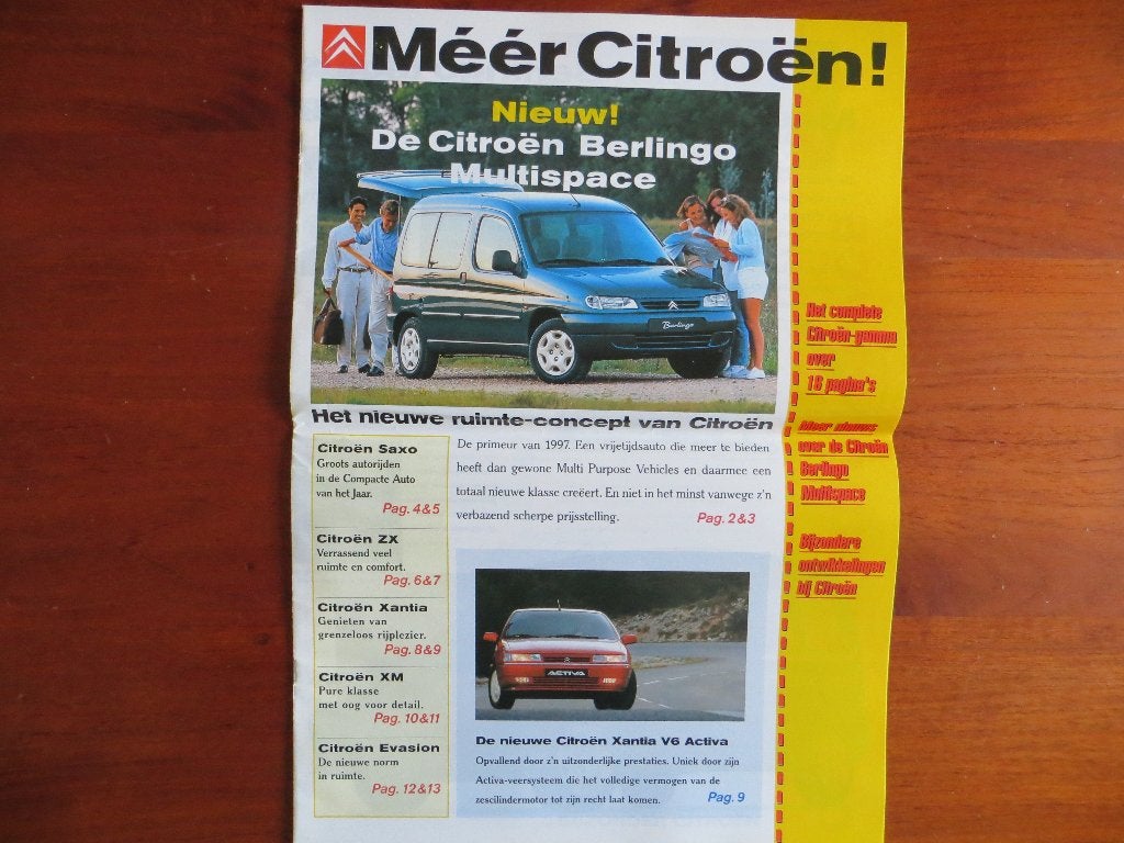 Méér Citroën Berlingo Bulle / Coupé de Plage ZX Xantia XM ea, Verzenden, Nieuw, Citroën