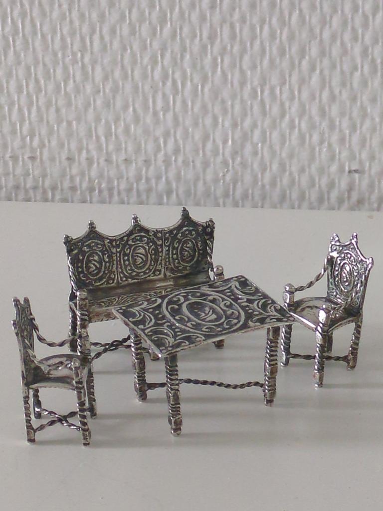 Zilveren miniatuur setje, Ophalen of Verzenden