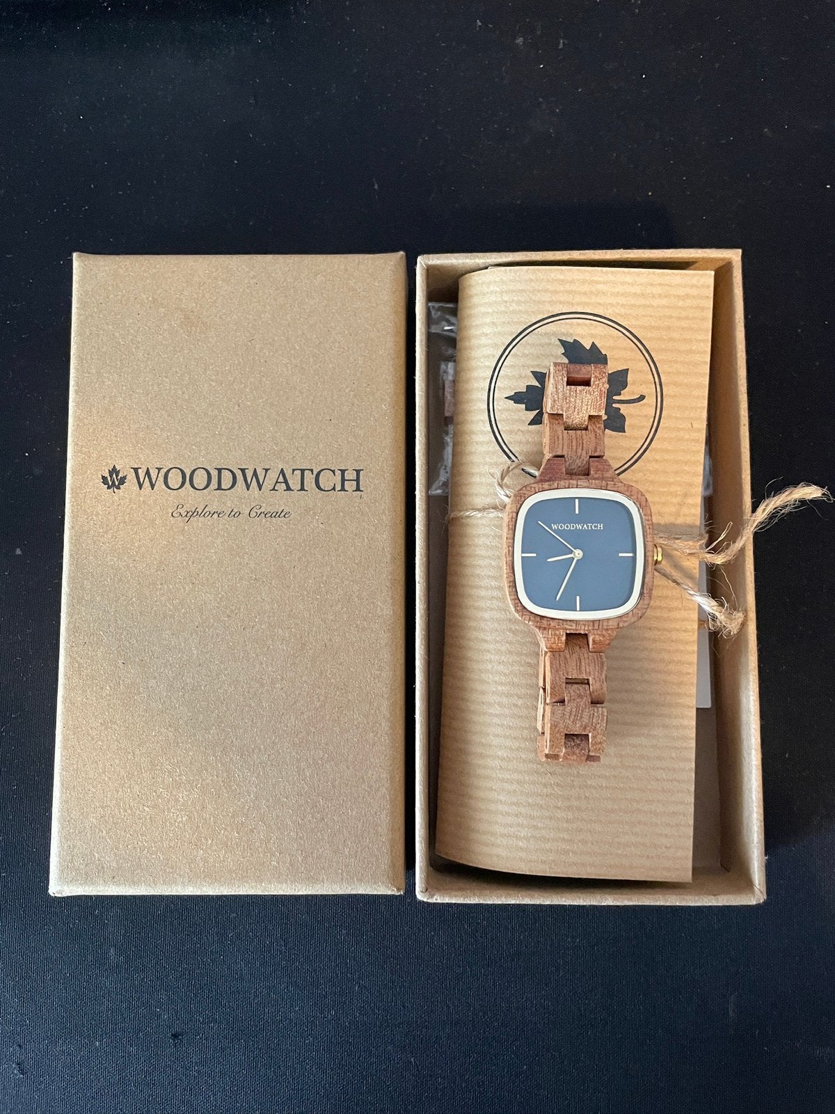 Woodwatch Atomic houten horloge, Overige merken, Overige materialen, Verzenden, Polshorloge