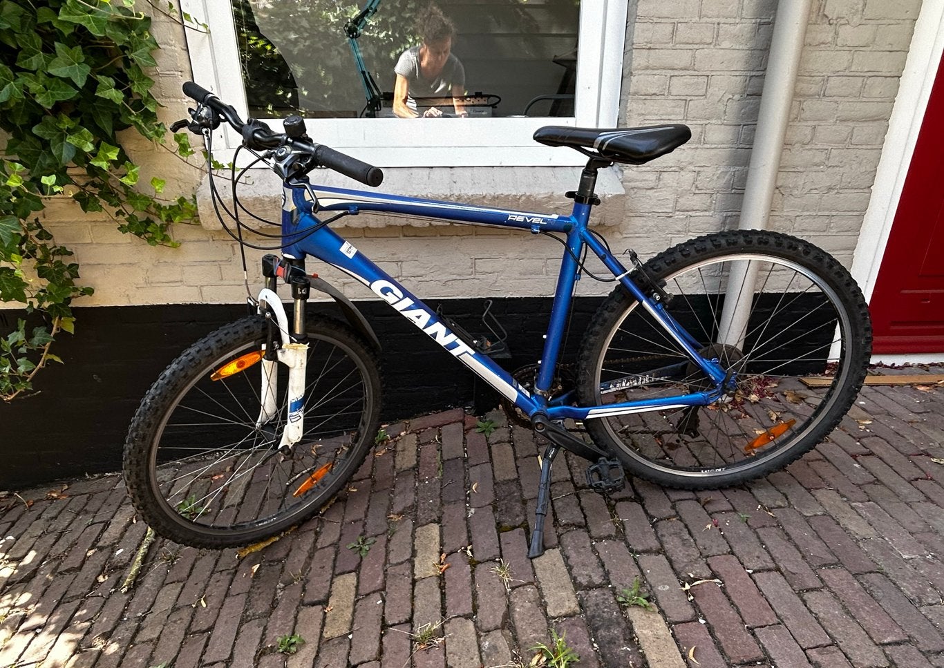 Giant Mountainbike - Blauw, 24 versnellingen, Fietsen en Brommers, Fietsen | Mountainbikes en ATB, Ophalen, Gebruikt, Hardtail