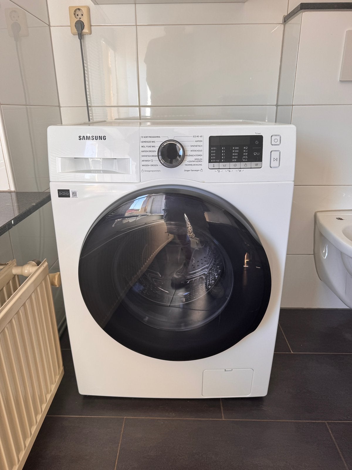 Samsung EcoBubble (5000-serie) was-droogcombinatie, Witgoed en Apparatuur, Wasmachines, Ophalen, 1200 tot 1600 toeren, 8 tot 10 kg