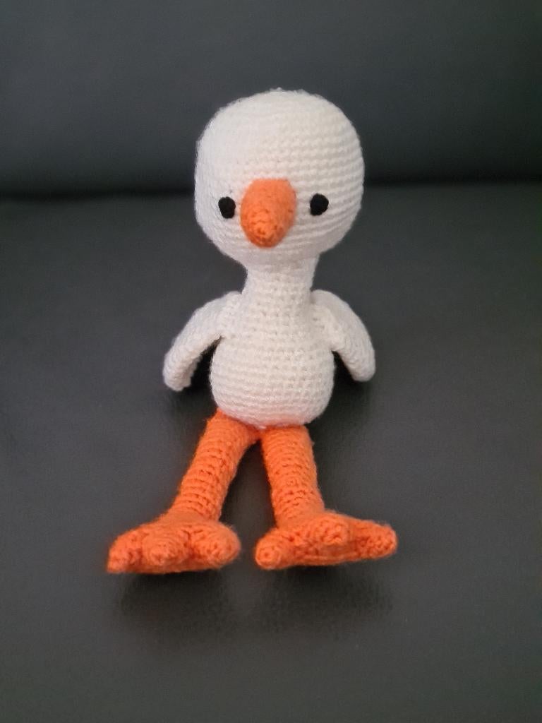 gehaakte ooievaar knuffel, Ophalen of Verzenden, Nieuw, Kraamcadeau