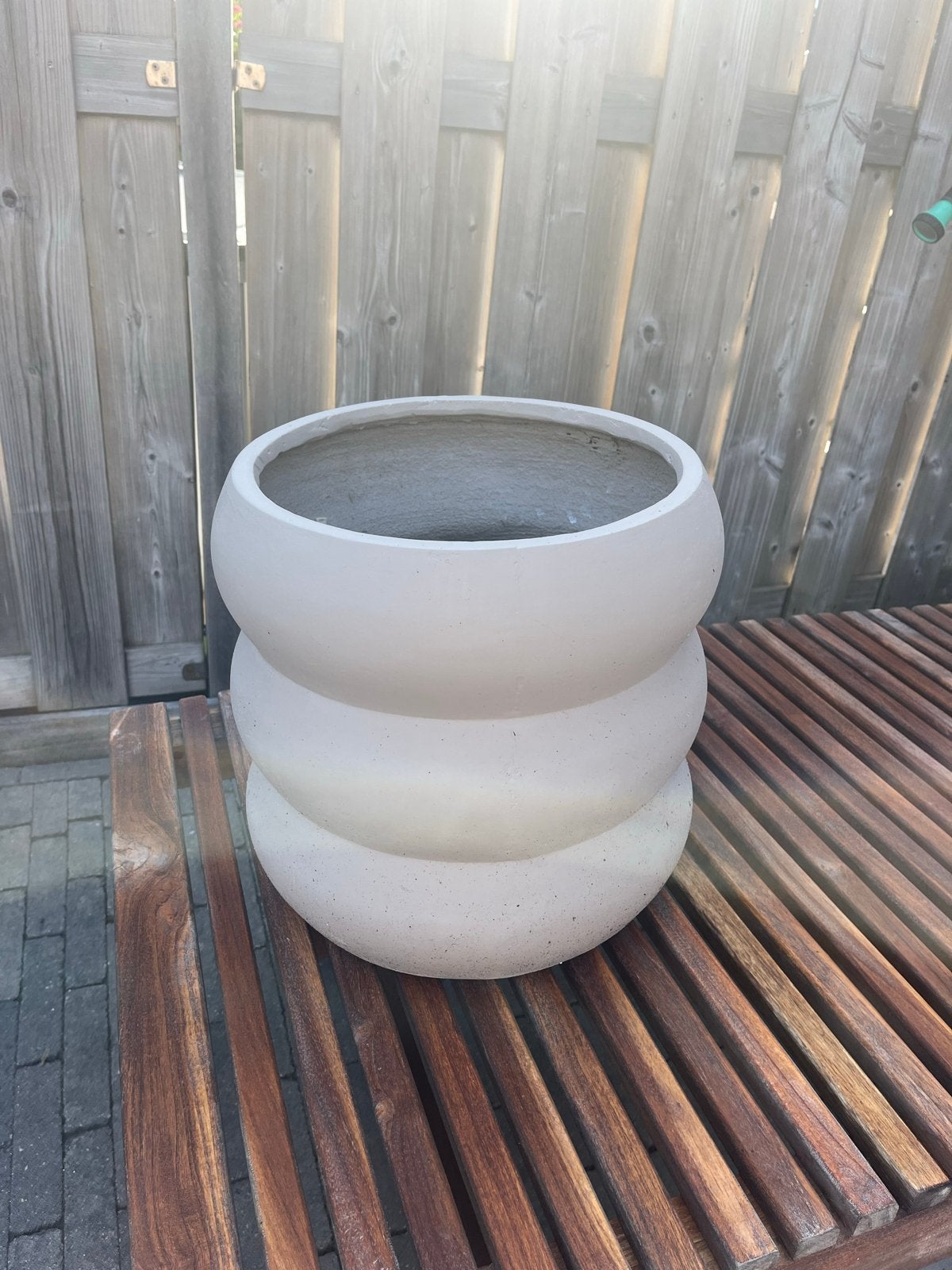 Bloempot Robbio Beige D36xH34cm Kwantum, Overige materialen, Rond, Nieuw, Minder dan 40 cm