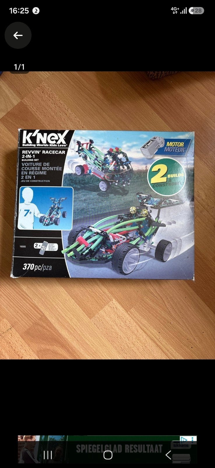 K'nex Revvin' Racecar 2-in-1 Bouwset met Motor, Ophalen of Verzenden