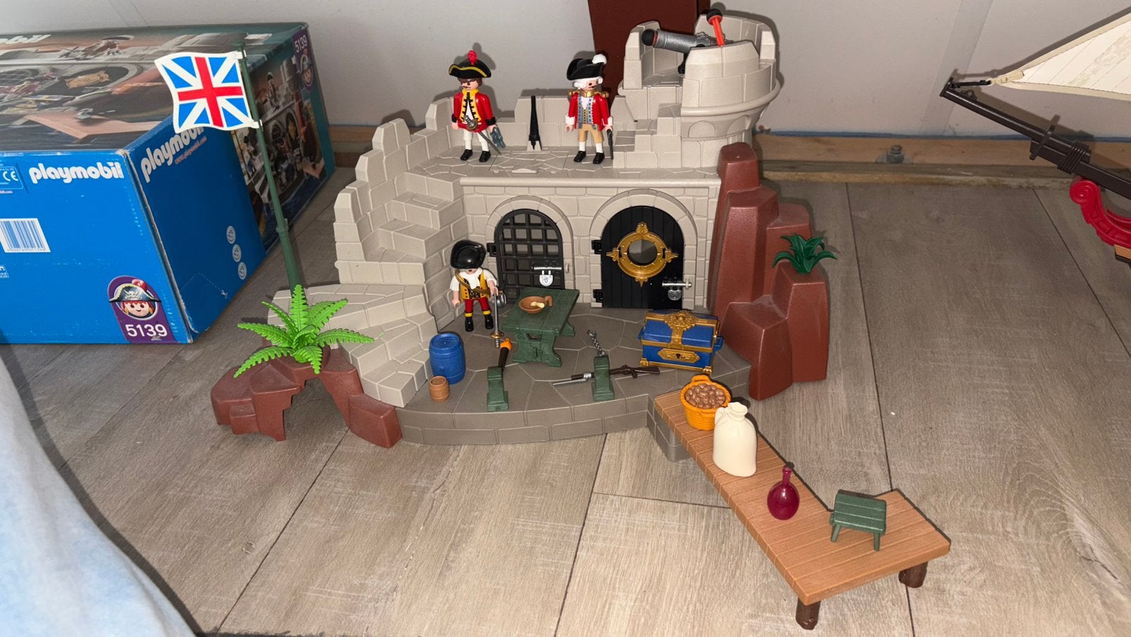 Playmobil 5139 Britse soldatenvestiging, Pirates, Gebruikt, Complete set, Ophalen of Verzenden