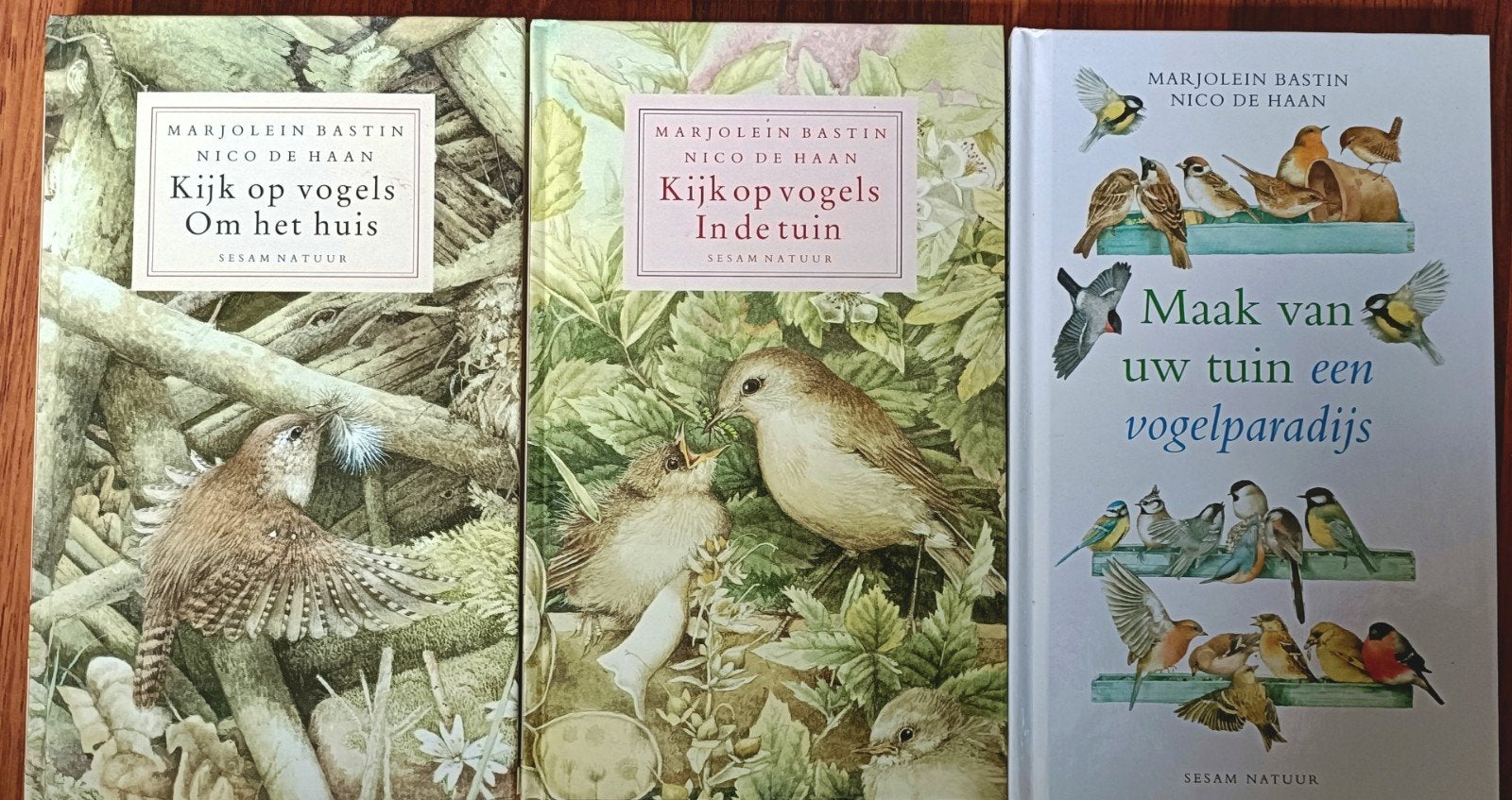 3 vogelboekje Marjolein Bastin en Nico de Haan, Ophalen of Verzenden, Vogels