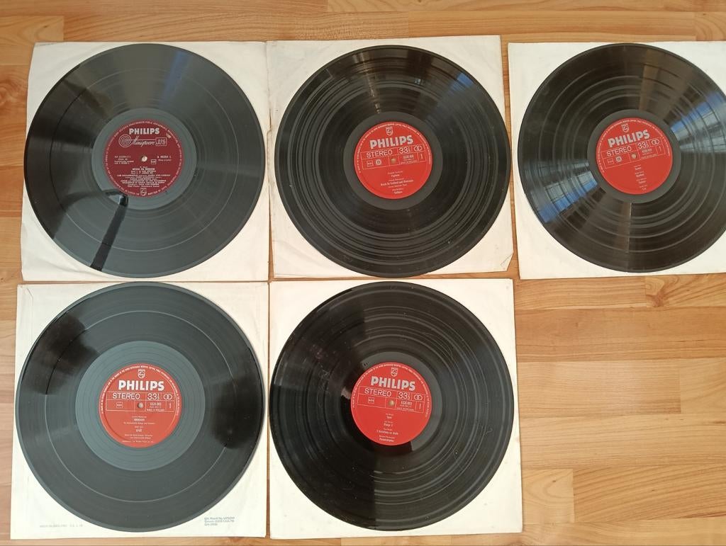 Partij van 5 Philips Stereo 33 1/3 toeren LP's, Ophalen of Verzenden, Gebruikt, 12 inch