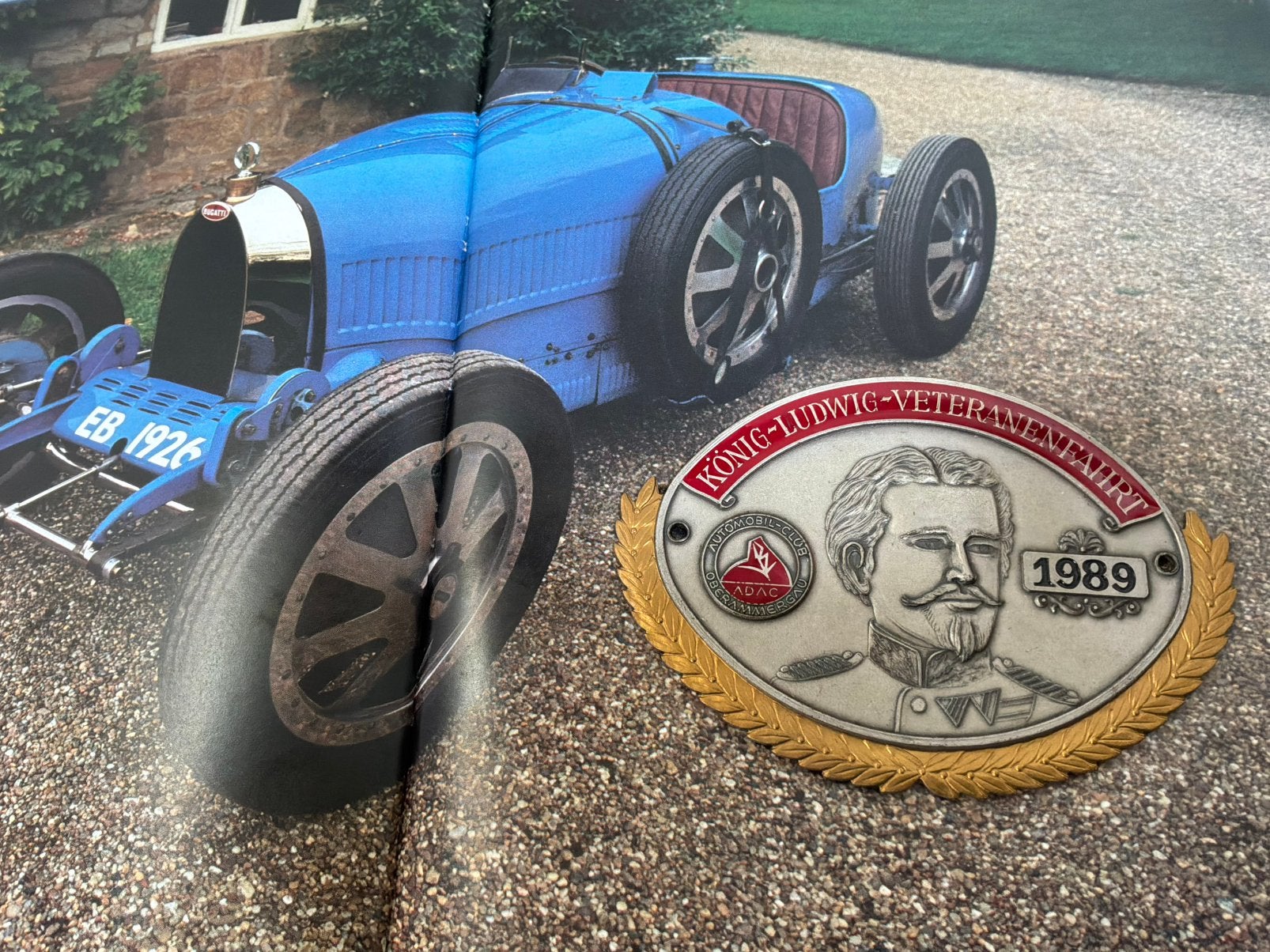 Car Badge Veteranen rit opgedragen aan “Koning Ludwig” 1989, Ophalen of Verzenden, Zo goed als nieuw