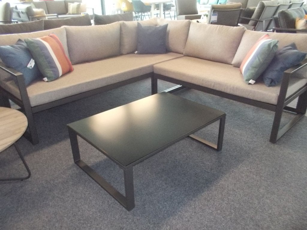 Nieuwe aluminium hoekloungeset 225 x 225 met allweather kus, Tuin en Terras, Ophalen, 6 zitplaatsen, Bank, Loungeset