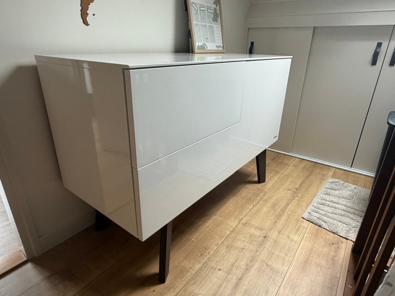 Kidsmill Kledingkast en Commode Hoogglans Wit, Huis en Inrichting, Kasten | Kledingkasten, Ophalen, Gebruikt, 100 tot 150 cm, Minder dan 100 cm