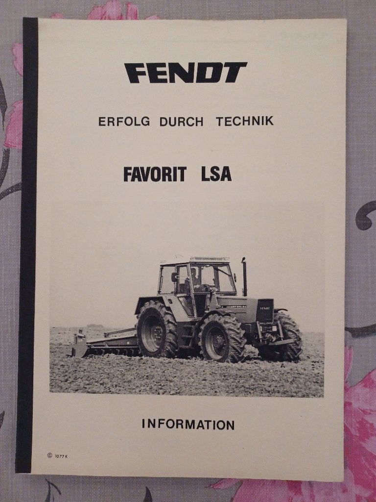 Informatie Fendt Favorit LSA, Boeken, Ophalen of Verzenden, Gelezen, Tractor en Landbouw