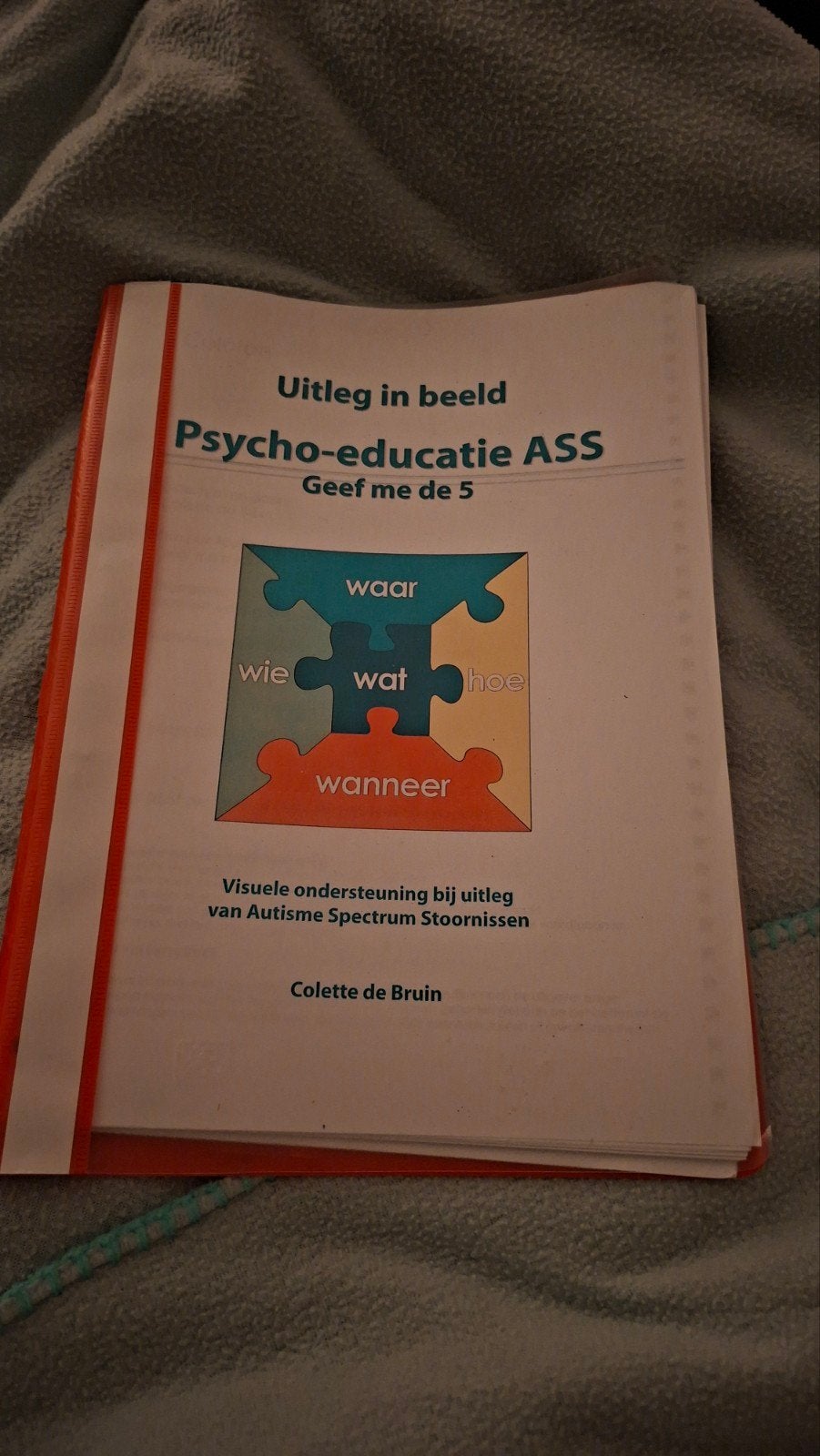 Psycho-educatie ASS: Geef me de 5 - Visuele ondersteuning, Ophalen of Verzenden, Zo goed als nieuw, Gamma, Colette de Bruin