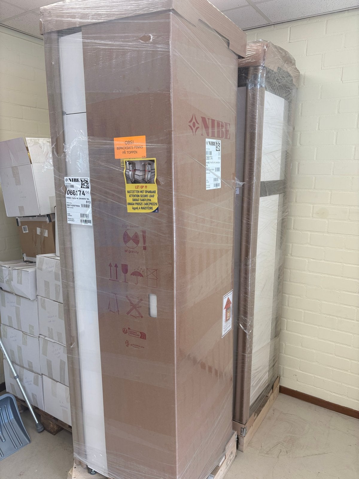 2x Nieuwe Nibe F470 Ventilatie Lucht/Water Warmtepompen, Cv-ketel of Combi-ketel, Nieuw, 60 tot 150 cm, !