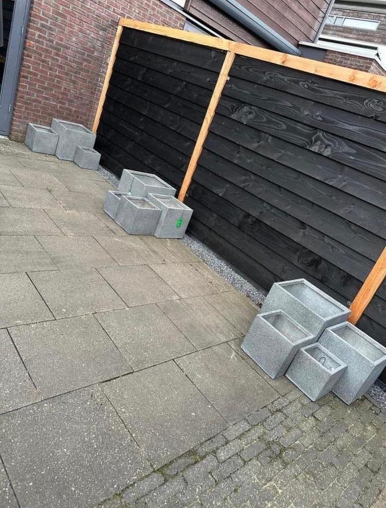 Betonnen plantenbakken - Diverse maten, Ophalen, Gebruikt, Minder dan 60 cm, Vierkant
