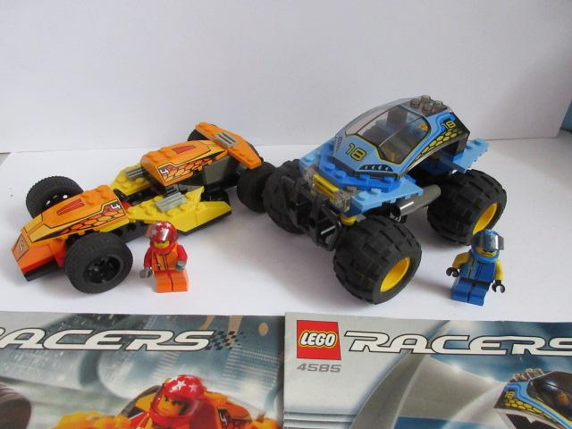 4584+4585 2 Racers met Pull Back motoren., Ophalen of Verzenden, Zo goed als nieuw, Complete set, Lego
